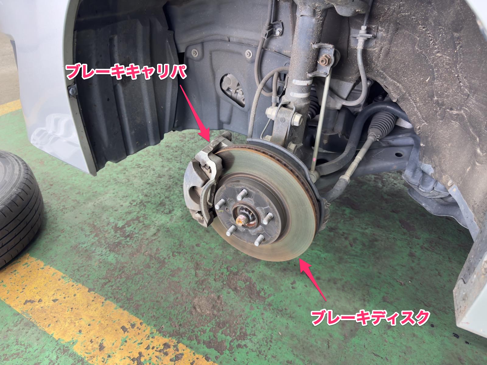 中央自動車商会のブレーキ部品立会い確認