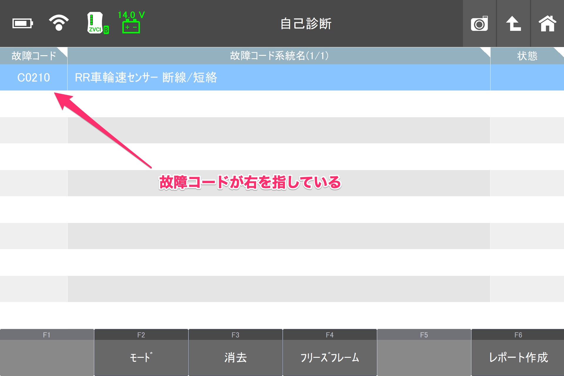 ダイハツエッセのABSのDTCコード