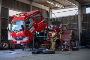 地域の消防車を整備！シェア90％超えのモリタが架装した特別車